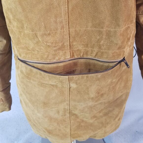 Wilsons Leather M Julian Suede Parka Coat Mens Small Brown Heavy Winter - Picture 11 of 16